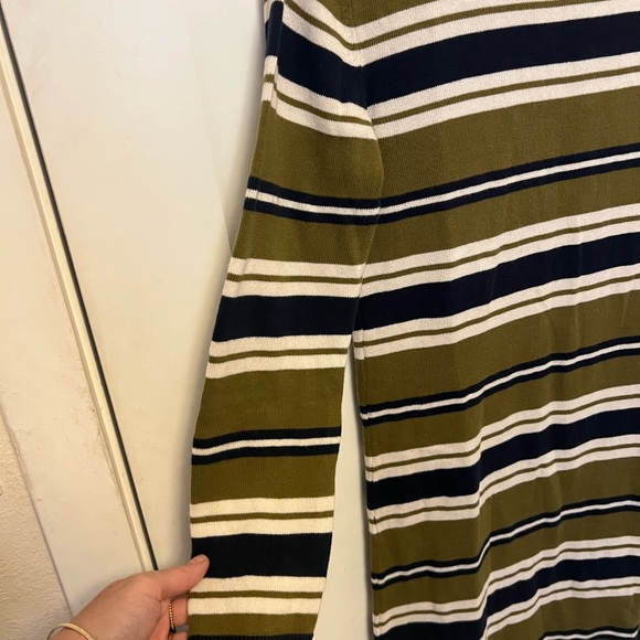People Tree Dionne Organic Cotton Striped Long Sleeve Sweater Dress Size 10 - Picture 8 of 9